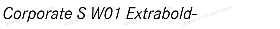 Corporate S W01 Extrabold字体转换